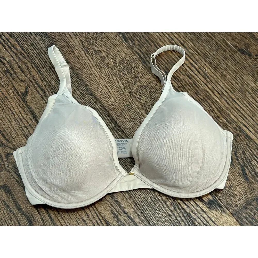 Thirdlove Women's 24/7 Classic Contour Uplift Plunge Bra Smooth‎ Taupe Size 34F
